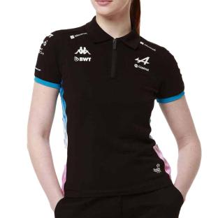 Polo Noir/Turquoise Femme Kappa Adrew