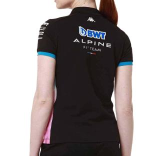 Polo Noir/Turquoise Femme Kappa Adrew