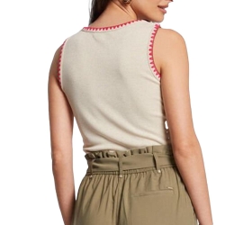 Débardeur Beige/Rose Femme Morgan DLOLI