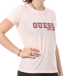 T-shirt Rose Femme Guess College