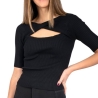 T-Shirt Noir Femme Guess Aysha