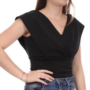 Top Noir Femme Guess Crossed