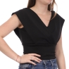 Top Noir Femme Guess Crossed