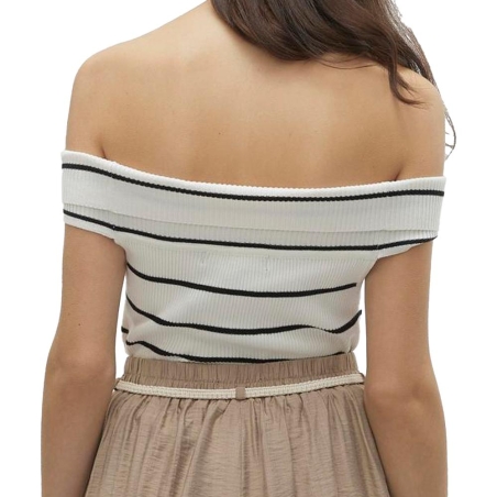 Top Blanc Femme Vero Moda Willow Off