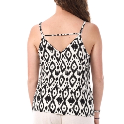 Débardeur Blanc/Noir à Motifs Femme Only Nova Life Paris