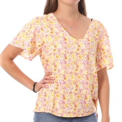 Top Imprimé Blanc/Jaune Femme Vero Moda Swf