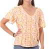 Top Imprimé Blanc/Jaune Femme Vero Moda Swf
