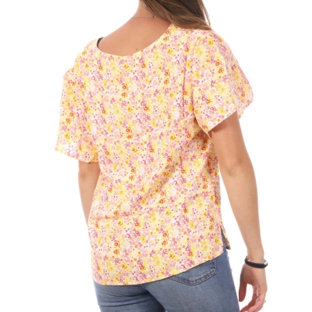 Top Imprimé Blanc/Jaune Femme Vero Moda Swf
