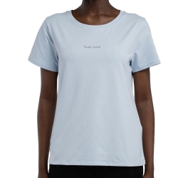 T-Shirt Bleu Clair Femme Teddy Smith Ribelle