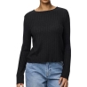T-Shirt Noir Femme Pieces Iris