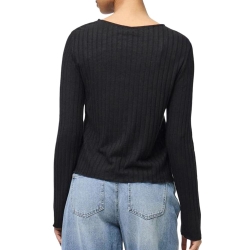 T-Shirt Noir Femme Pieces Iris