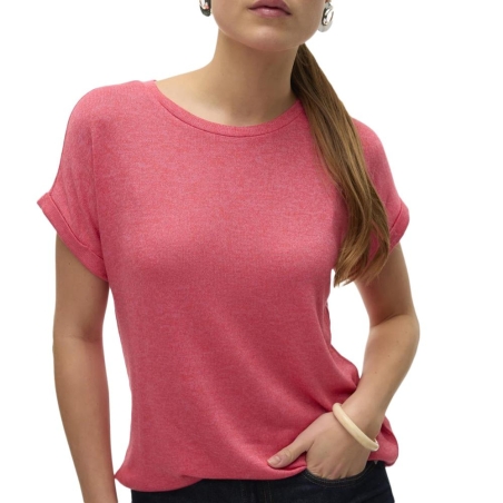 T-Shirt Rose Fuchsia Femme Vero Moda Brianna 10291353