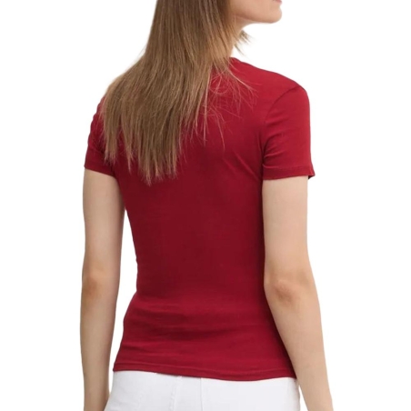T-shirt Rouge Femme Tommy Hilfiger Slim Linear