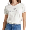 T-shirt Écru Femme Pepe Jeans Vivian