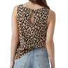 Débardeur Imprimé Léopard Beige/Noir Femme Vero Moda Easy