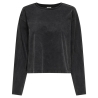 T-Shirt Manches Longues Noir Femme JDY Washed