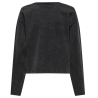 T-Shirt Manches Longues Noir Femme JDY Washed