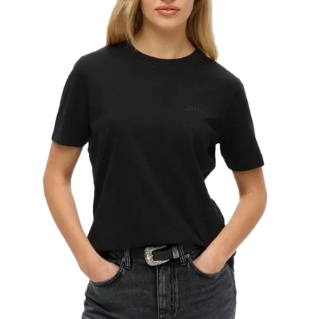T-Shirt Noir Femme Superdry W1011644A