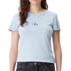 T-shirt Bleu Femme Calvin Klein Jeans Gradient
