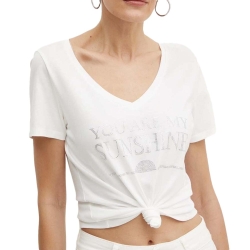 T-shirt Blanc Femme Morgan Serigraphie OFF