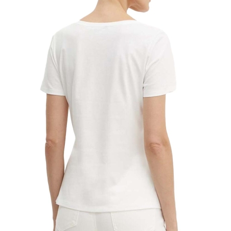 T-shirt Blanc Femme Morgan Serigraphie OFF