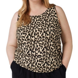 Débardeur Imprimé Léopard Femme Vero Moda CURVE Easy