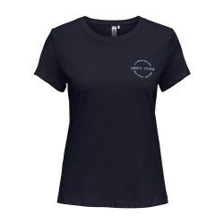 T-shirt Marine Femme Only Pay Life