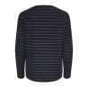 T-shirt Manches Longues Marine/Doré Femme Pieces Milona