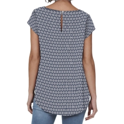 Top Bleu imprimé Femme Only Nova
