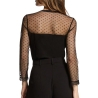 T-Shirt Manches Longues Noir Femme Morgan THAISA