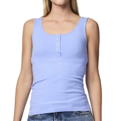 Débardeur Bleu Femme Pieces Ckitte