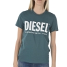 T-shirt Bleu Canard Femme Diesel Sily
