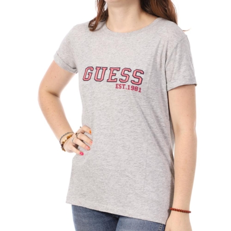 T-shirt Gris Femme Guess College
