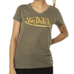 T-shirt Kaki Femme Von Dutch Classic