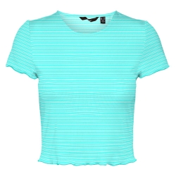 T-Shirt Vert/Blanc Femme Vero Moda Madi Jill