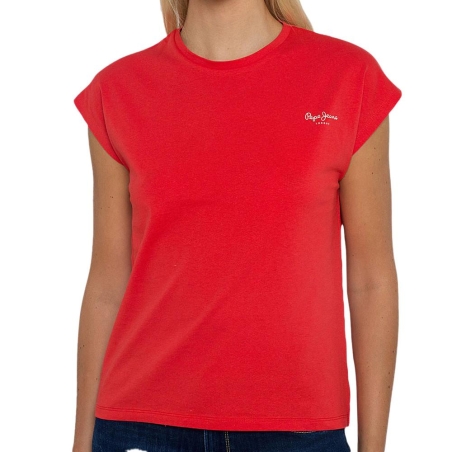T-shirt Rouge Femme Pepe Jeans Bloom