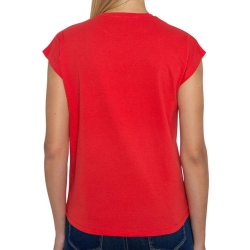 T-shirt Rouge Femme Pepe Jeans Bloom