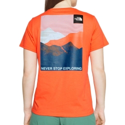 T-shirt Orange Femme The North Face Foundation