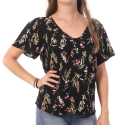 Top Imprimé Noir/Rose Femme Vero Moda Swf