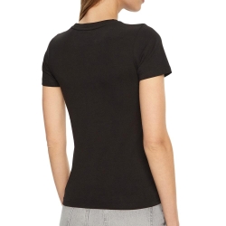T-shirt Noir Femme Guess Flower