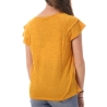 T-shirt Jaune Femme Vero Moda Lina