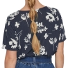 T-shirt Marine à fleurs Femme Vila Mooney