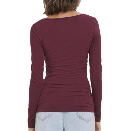 T-shirt Prune Femme Vero Moda Maxi My Ls Soft