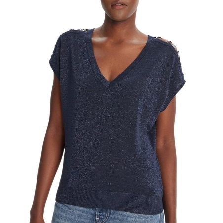 T-Shirt Bleu Femme Morgan MRING