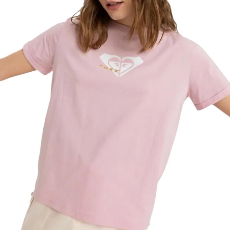 T-Shirt Rose Pale Femme Roxy Ocean Regular
