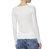T-Shirt Blanc Femme Pieces Pcbarbera