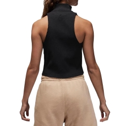Débardeur Crop Noir Femme Nike Mock