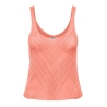 Top Crochet Rose Corail Femme Jdy 15226348