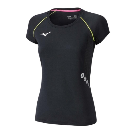 T-Shirt Noir Femme Mizuno Wos
