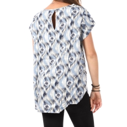 Top Bleu à motifs Femme Only Nova